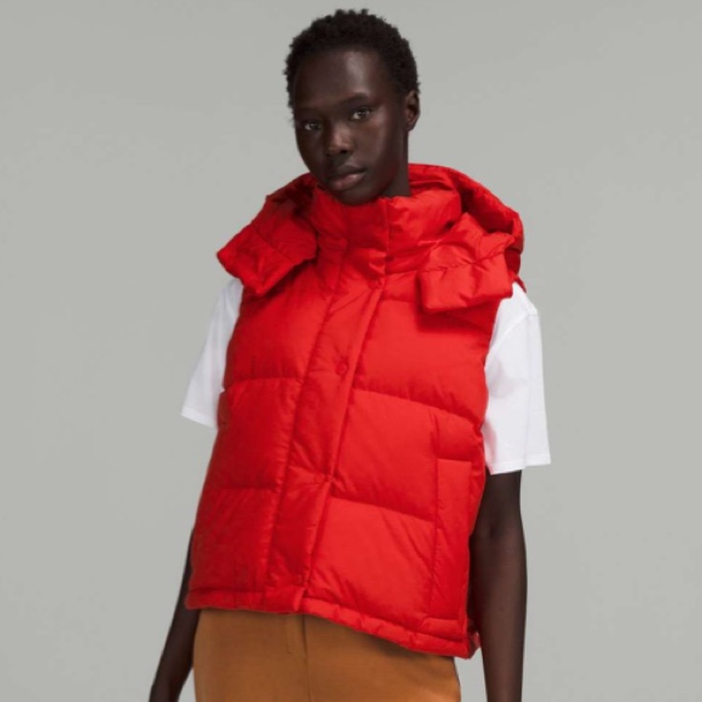 Lululemon Wunder Puffer Cropped Vest Red
